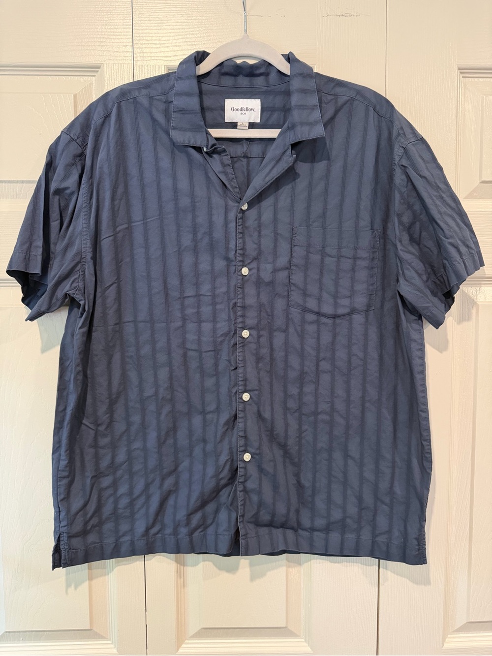 Goodfellow & Co Navy Short-Sleeve Button-Down Shirt